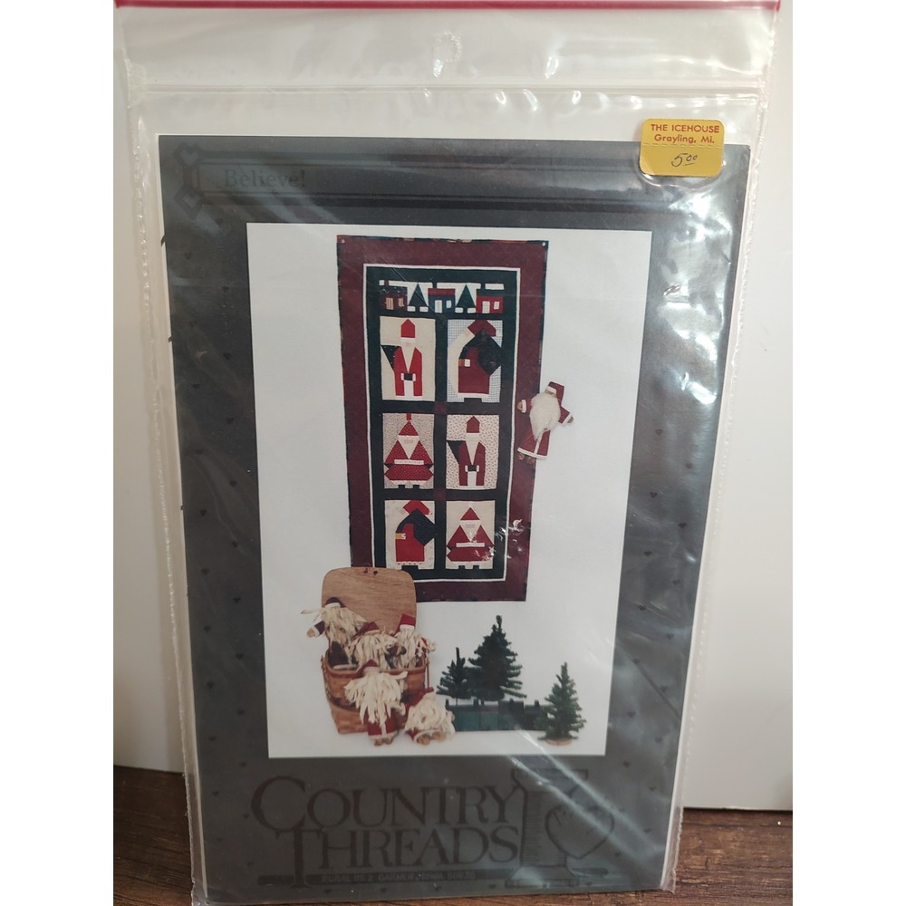 Vintage Country Threads Wall Quilt Pattern "Believe" #141 Santa